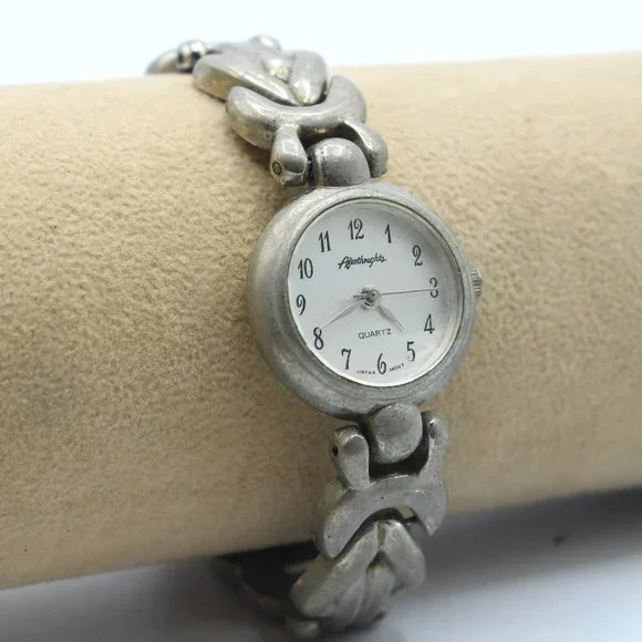 Vintage Afterthoughts Quartz Women’s Casual Classic Silver Tone Watch 90's - Picture 1 of 6